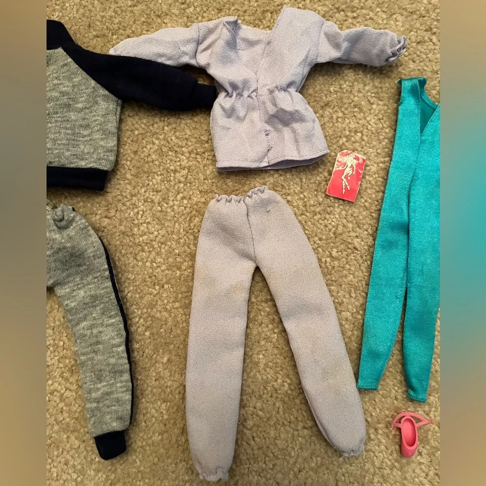 Vintage Barbie Wrangler Tracksuit Sweatsuit, Purple Lounge Outfit, and Leotard